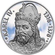 Karel IV. - 700. výročí narození 28 mm stříbro proof